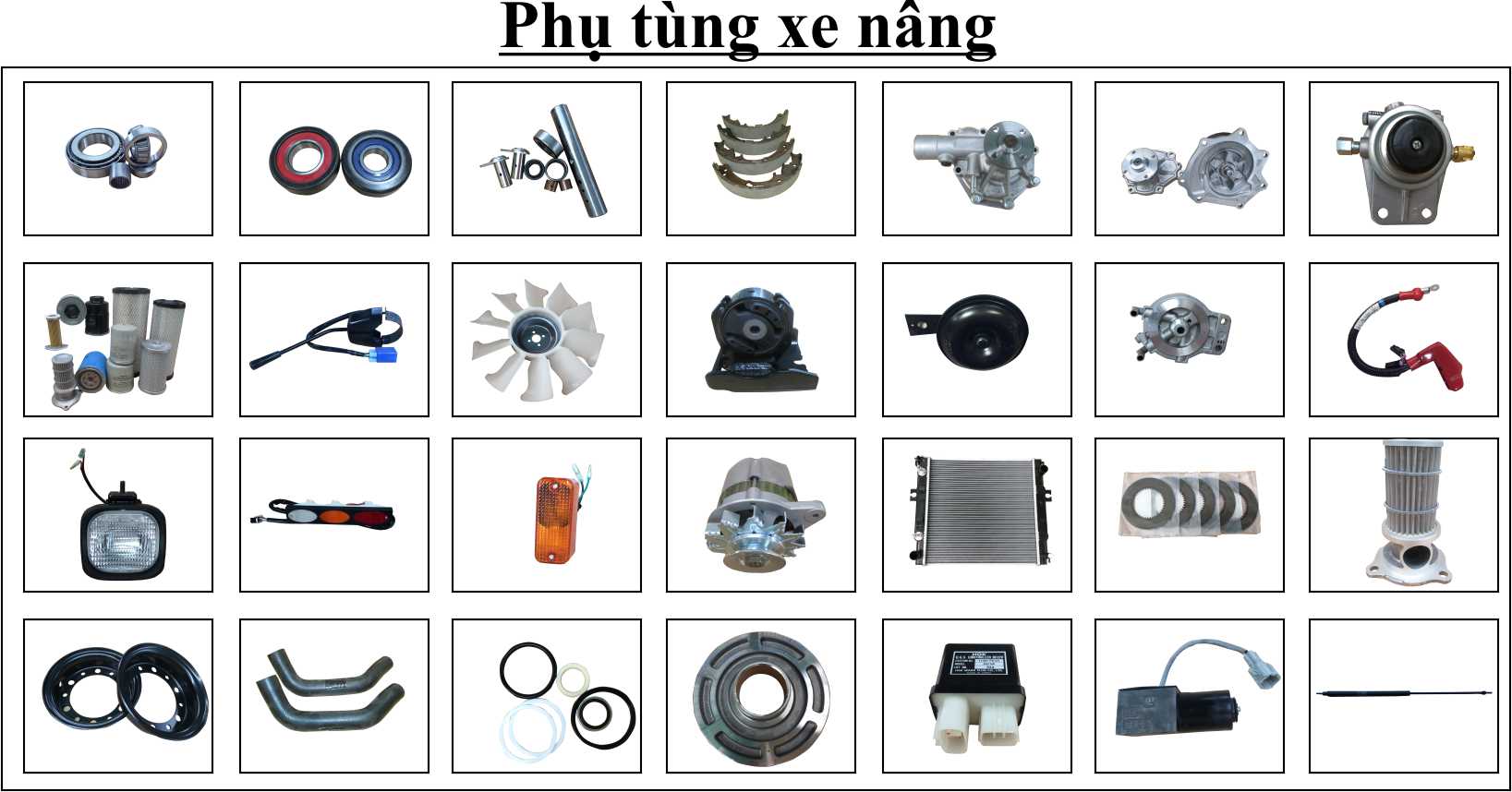 Phụ tùng xe nâng DẦU/XĂNG/GAS/ĐIỆN tại Hải Phòng